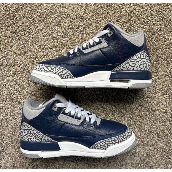 Nike Air Jordan 3 Retro Georgetown Size 5 Youth (Size 6.5 Women’s) - Picture 2 of 9